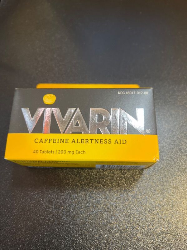 Photo 2 of Vivarin, Caffeine Pills, 200mg Caffeine per Dose, Safely and Effectively Helps You Stay Awake, No Sugar, Calories or Hidden Ingredients, Energy Supplement, 40 Tablets EXP   06-2024