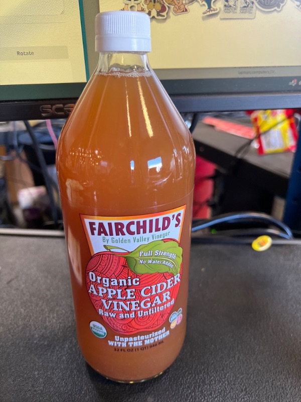 Photo 2 of Fairchild's Organic Raw & Unfiltered Apple Cider Vinegar, 32 FZ  EXP 04-17-2024