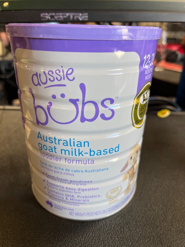 Photo 2 of Aussie Bubs Australian Goat Milk-Based Toddler Formula, For Kids 12-36 months, Made with Fresh Goat Milk, 28.2 ozC  EXP 07-06-2024
