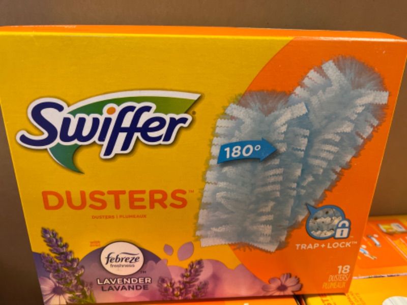 Photo 2 of Swiffer Dusters, Ceiling Fan Duster, Multi Surface Refills with Febreze Lavender, 18 Count 18 Count (Pack of 1) Duster