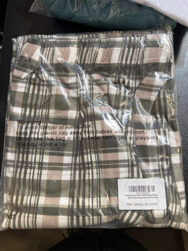 Photo 2 of Karlywindow Mens Plaid Pajama Pants Soft Fleece Lounge Sleep Pants PJ Bottoms  SIZE XXL 