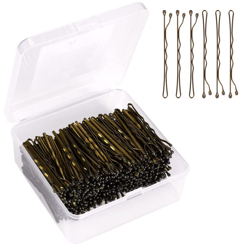 Photo 1 of Bobby Pins 400 PCS, Small Blonde Hair Bobby Pins with Case for Girls Women, Gold Bun Pins for Thick Hair, All Hair Types, 10.5 Oz/300 g (Gold)
