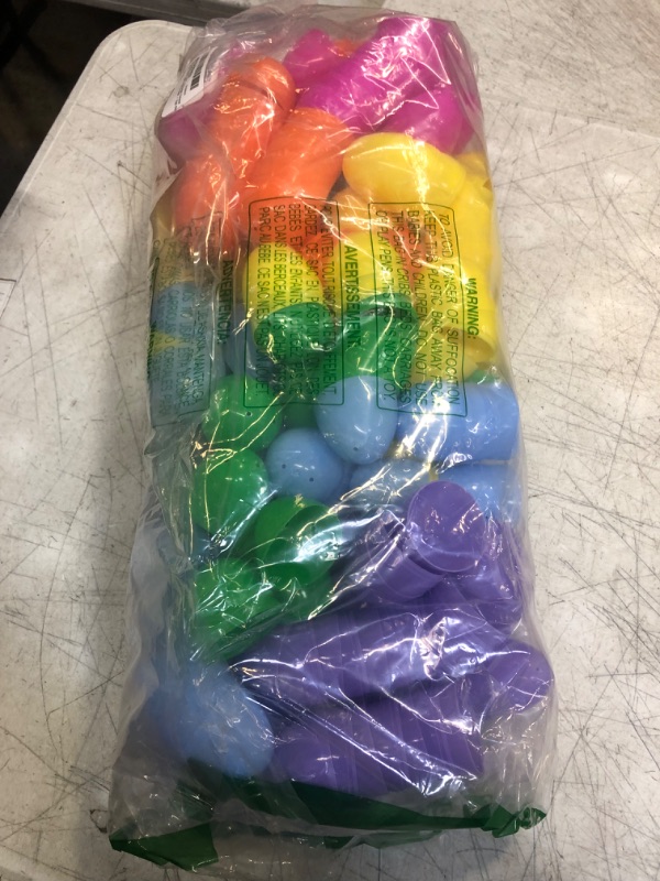 Photo 2 of 144 Pack - Assorted Colored Plastic Easter Eggs Empty in Bulk - Egg Hunt Toys