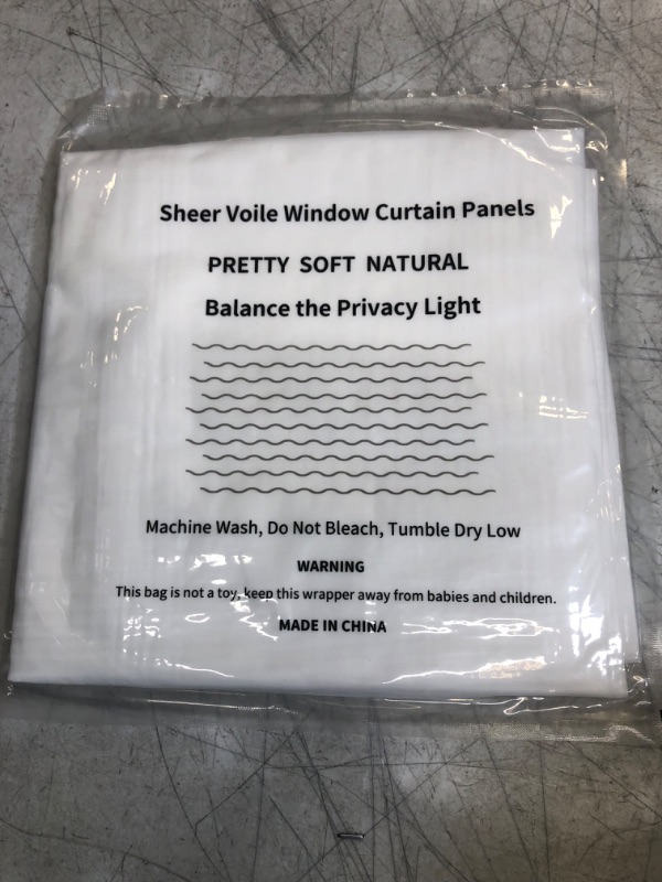 Photo 1 of Window Sheer Ivory Curtains 72 Inches Long 2 Panels Ivory Sheer Curtains Sheer Curtain Clear Transparent Basic Rod Pocket Panel 15 Colors 10 Size for Bedroom Living Room Yard Kitchen Ivory 52"W x 72"L | 2 pcs