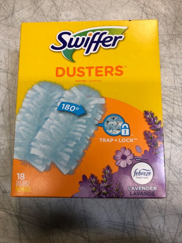 Photo 2 of Swiffer Dusters, Ceiling Fan Duster, Multi Surface Refills with Febreze Lavender, 18 Count 18 Count (Pack of 1) Duster