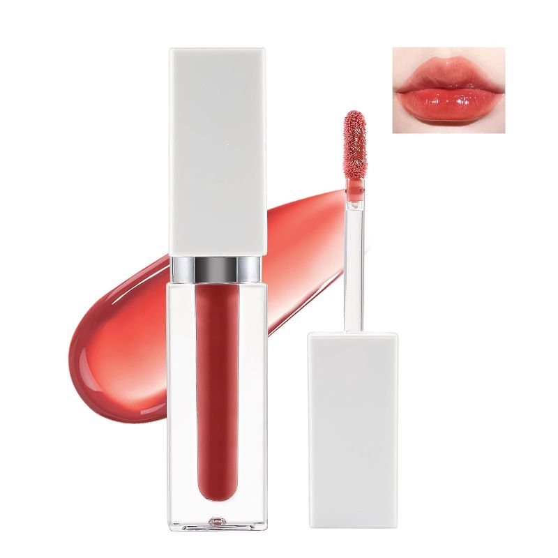 Photo 1 of Hydrating Lip Glow Oil,Plumping Lip Oil,Non-Sticky Long Lasting Lip Oil Gloss,Lip Oil Gloss Transparent Toot Tinted, Moisturizing Lip Gloss for Lip Care and Dry Lips?#3Grapefruit?
