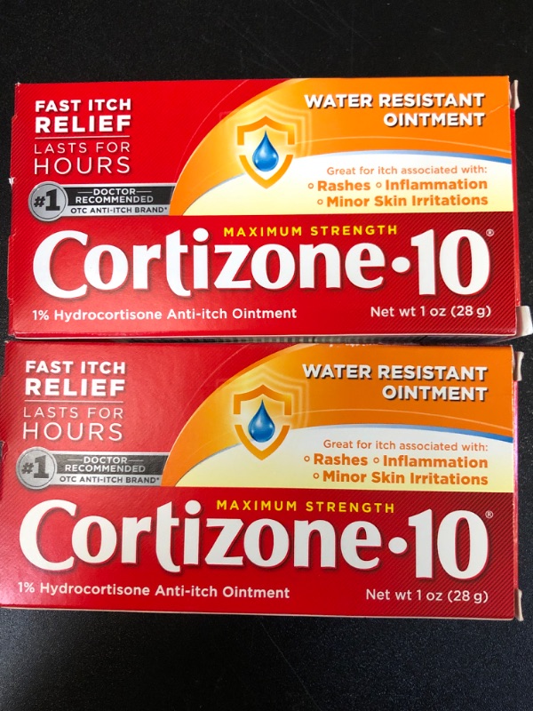 Photo 2 of 2 Pack exp 2026 Cortizone-10, Water Resistant Anti-Itch Ointment, 1 Ounce