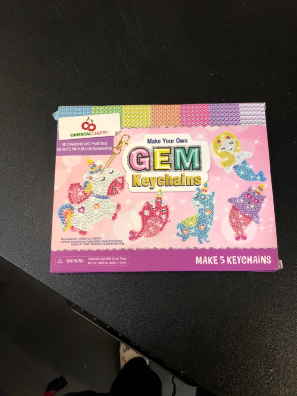 Photo 2 of ORIENTAL CHERRY Arts and Crafts for Kids Ages 8-12 - Make Your Own GEM Keychains - 5D Diamond Art Painting by Numbers Kits Girls Kids Ages 3-5 4-6 6-8 Toys Birthday Christmas Gifts Stocking Stuffers1025878383
