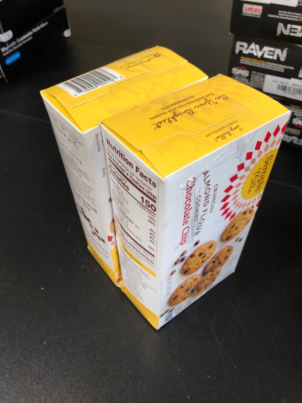 Photo 2 of 2 pack Simple Mills Cookies - Crunchy Chocolate Chip - Case Of 6 - 5.5 Oz exp 10-14-24