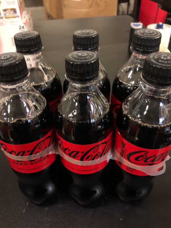 Photo 2 of Coca-Cola Zero Sugar Coke 16.9 oz Bottles, 6 pk Soda, Zero Calorie, Zero Sugar BB 11/11/2024