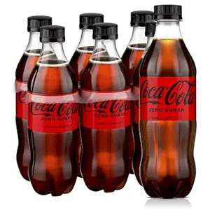 Photo 1 of Coca-Cola Zero Sugar Coke 16.9 oz Bottles, 6 pk Soda, Zero Calorie, Zero Sugar BB 11/11/2024