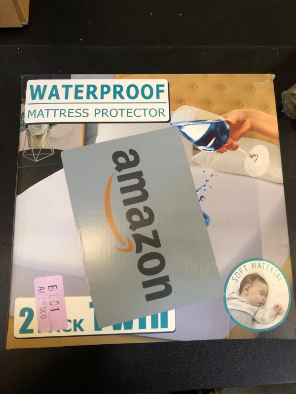 Photo 2 of 2 Pack Twin Size Premium Waterproof Mattress Protector