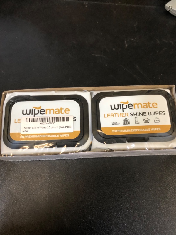 Photo 2 of WIPEMATE (2-Pack) Premium Leather Cleaning Wipes Leather Conditioner, Multi-Purpose Leather Wipes for Auto, Apparel, Furniture, Bags, Shoes/All Leather Accessories!