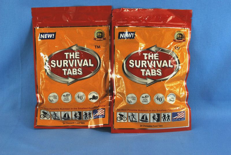 Photo 1 of 2 Pack of 24 Survival Tabs Emergency Food Supply Chocolate 2049!
