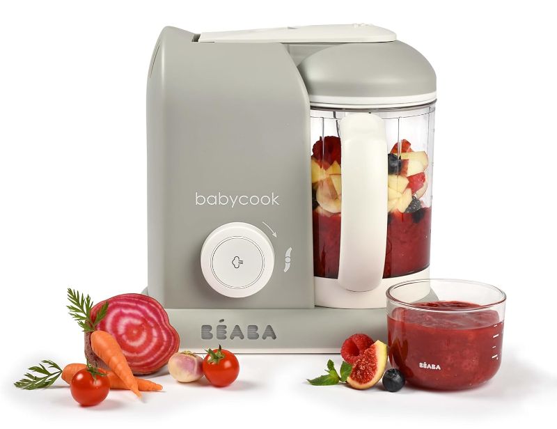 Photo 1 of BEABA Babycook Solo 4 in 1 Baby Food Maker, Baby Food Processor Steamer Puree Blender, Lrg Capacity 4.5 Cups 27 Servings in 20 Mins, Auto Steam Cooking, Baby Food Puree Maker, Cloud blue 
