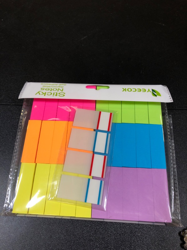 Photo 2 of (30 Pack) Sticky Notes 1/2 x 2-Inches, 6 Colors Post Self Page Markers Pad Its, Bright Colors Sticky Notes for Office, Home, School, Meeting, 3000 Sheets Total.