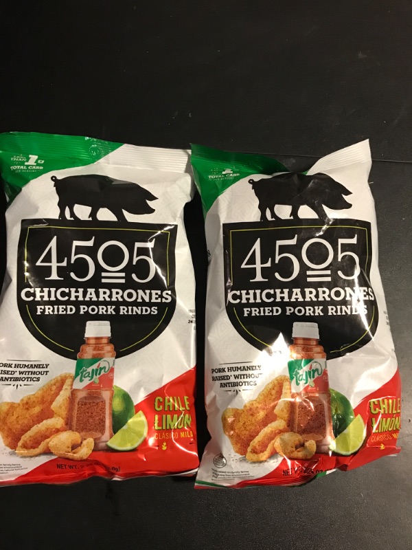 Photo 2 of 4505 Meats Chicharrones Tajin 2.25oz EXP SEP 28 2024
 2 PACK 