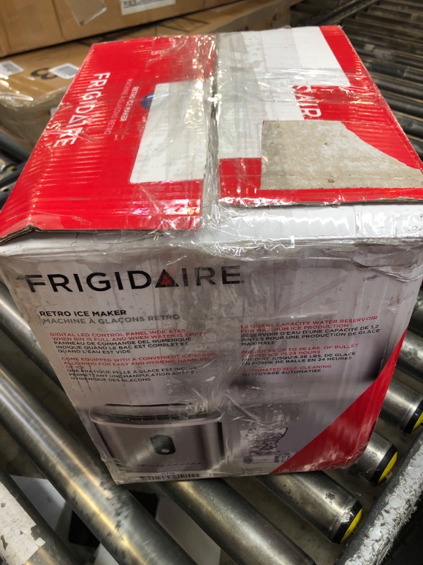 Photo 3 of Frigidaire Countertop Ice Maker, Compact Machine, 26 lbs per day, Stainless