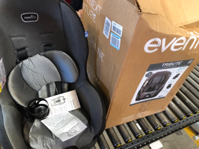 Photo 2 of Evenflo Tribute LX 2-in-1 Lightweight Convertible Car Seat, Travel Friendly (Saturn Gray)