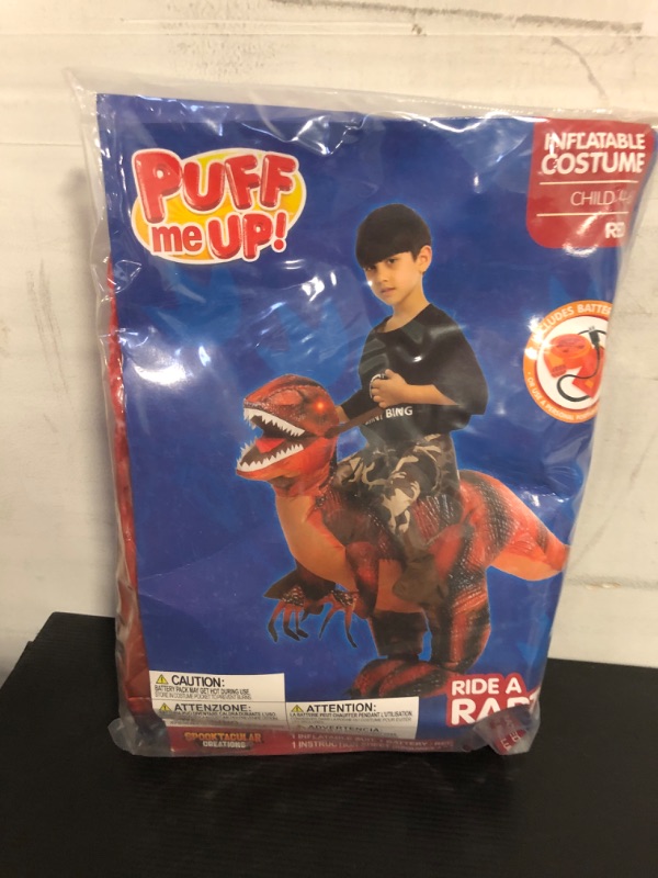 Photo 1 of Kids Size 4/6Y---Inflatable Costume Ride a Raptor