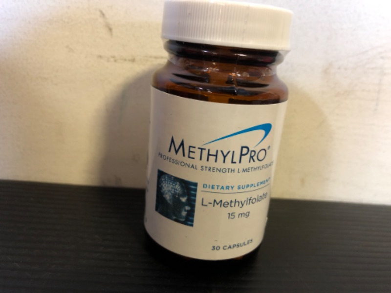 Photo 2 of exp date 07/2025--MethylPro 15mg L-Methylfolate (30 Capsules) - Professional Strength Active Methylfolate, 5-MTHF Supplement for Mood, Brain Health + Immune Support, Non-GMO + Gluten-Free with No Fillers