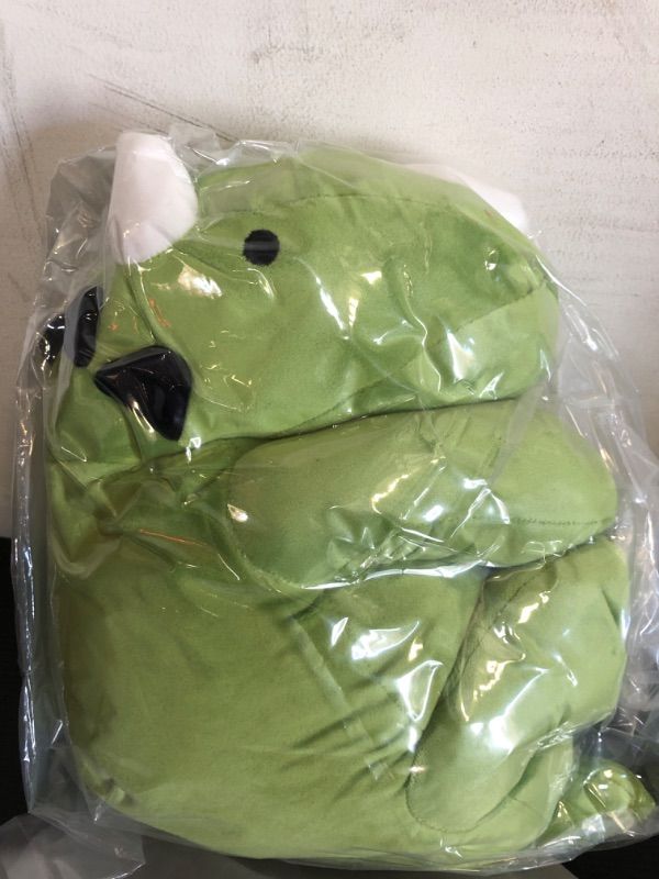 Photo 1 of  Weighted (3lbs) Green Dinosaur Plush/pillow Stuffed Animal By