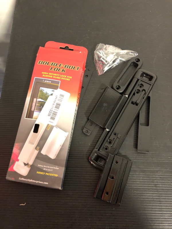 Photo 1 of Black Double Bolt Patio Door Lock by Cal-Tech
