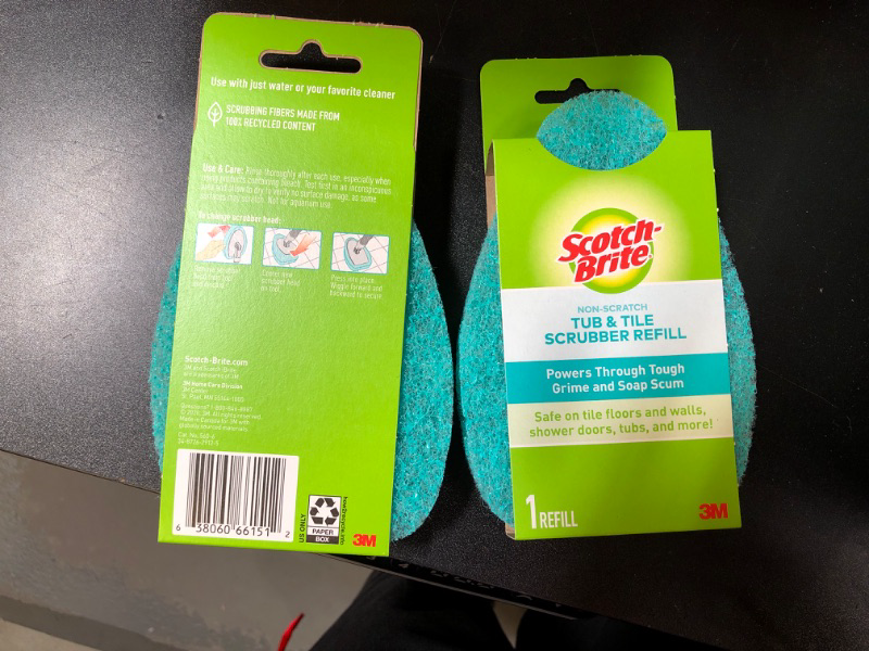 Photo 2 of 3M Scotch-Brite Non-Scratch Shower Scrubber Refill For Bath and Tile 2 pk