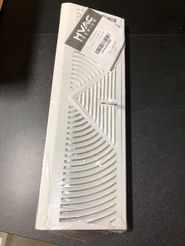 Photo 2 of 15" Corner Baseboard Grille - White - HVAC Corner Vent Cover