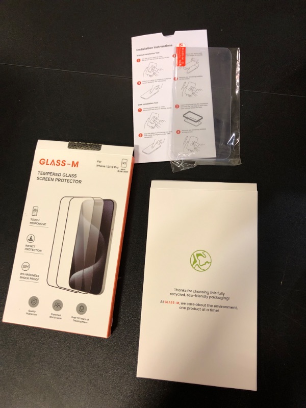 Photo 1 of [2 Pack] GLASS-M Anti-Blue Light Screen Protector for iPhone 12 /iPhone 12 Pro