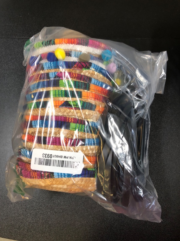 Photo 1 of Libima 18 Pcs Mini Mexican Sombreros Party Hats Bulk for Kid Adult 5.9 Inch Fiesta Cinco De Mayo Decor Fabric Straw Headband