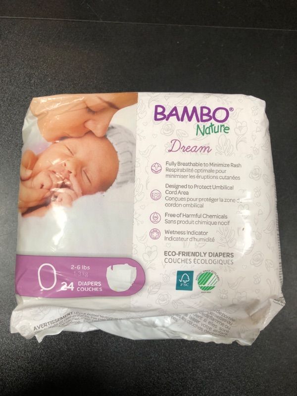 Photo 2 of Bambo Nature Premium Baby Diapers (Sizes 0 to 6 Available), Size 0, 24 Count