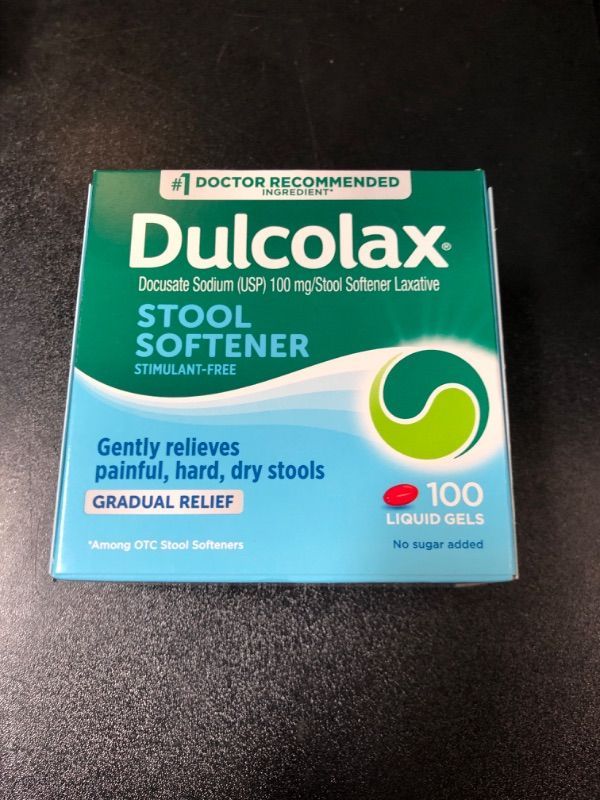 Photo 2 of Stool Softener Laxative Liquid Gel Capsules EXP 04 2027