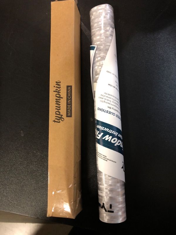 Photo 1 of Window Film Privacy, Frosted Window Vinyl Non-Adhesive Window Sticker Static Cling Glass Film for Bathroom Office Living Room Matte White (11.8" x 78.7")