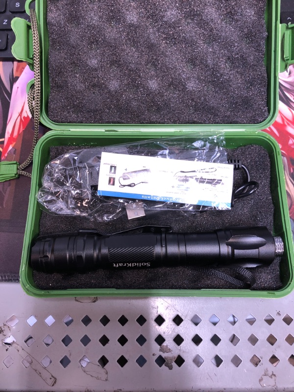 Photo 1 of SolidKraft High Power Green Laser, Tactical Long Range Laser, Rechargeable Laser Single-Press On/Off, Adjustable Focus Hunting Rifle Scope With Carrying Case