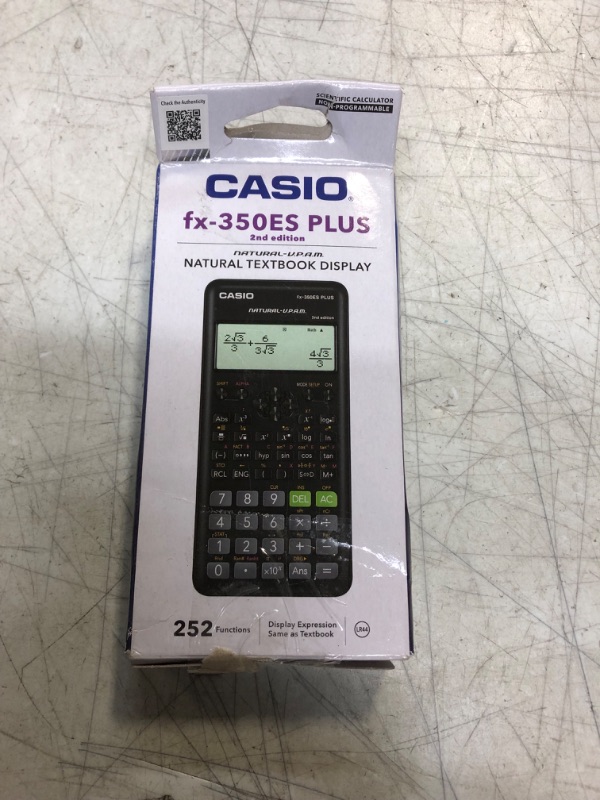 Photo 3 of Casio fx-300ESPLUS2 2nd Edition, Standard Scientific Calculator, Black
