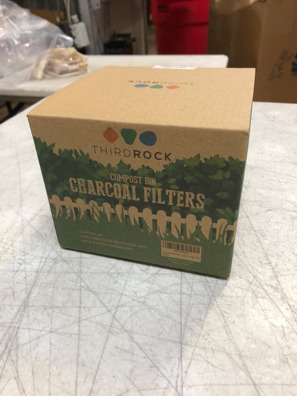 Photo 1 of 3 Years Supply Charcoal Filters for Compost Bucket - 12 Pack - 5.1 inches in Diameter - Designed to Fit 1 Gallon Third Rock Compost Bin - Premium Extra Thick Charcoal Filter for Compost Pail Fit 1.0 Gallon Bin