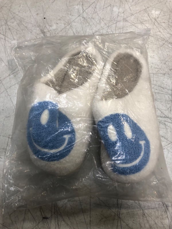 Photo 1 of Blue Smile Face Slippers 6.5-7W/5.5-6M