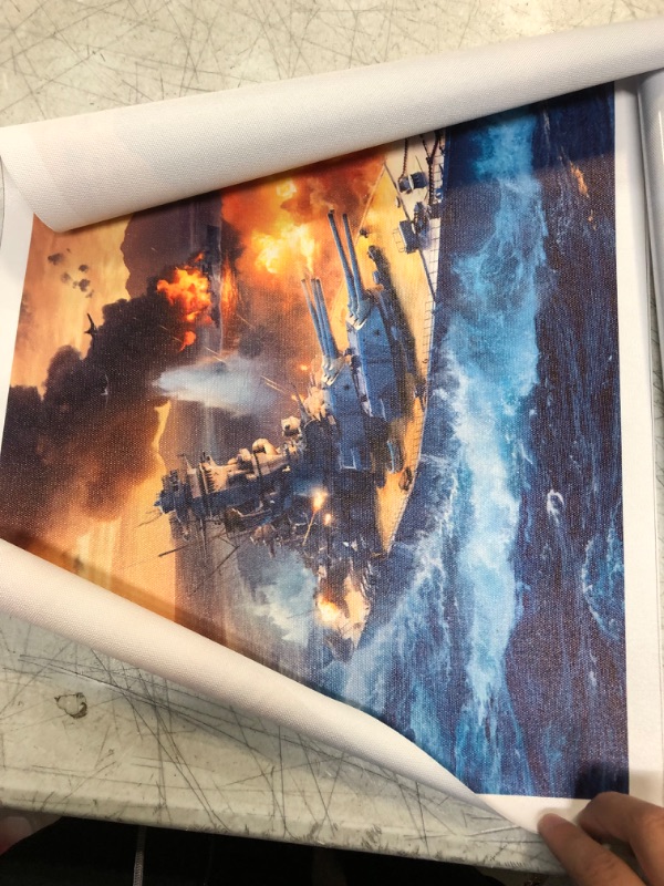 Photo 2 of Yamato Battleship Military World Warships Posters Canvas Print Wall Art Modern Picture Home Bedroom Living Room Foyer Aesthetic Decor Gifts (08×12inch-No Framed)
