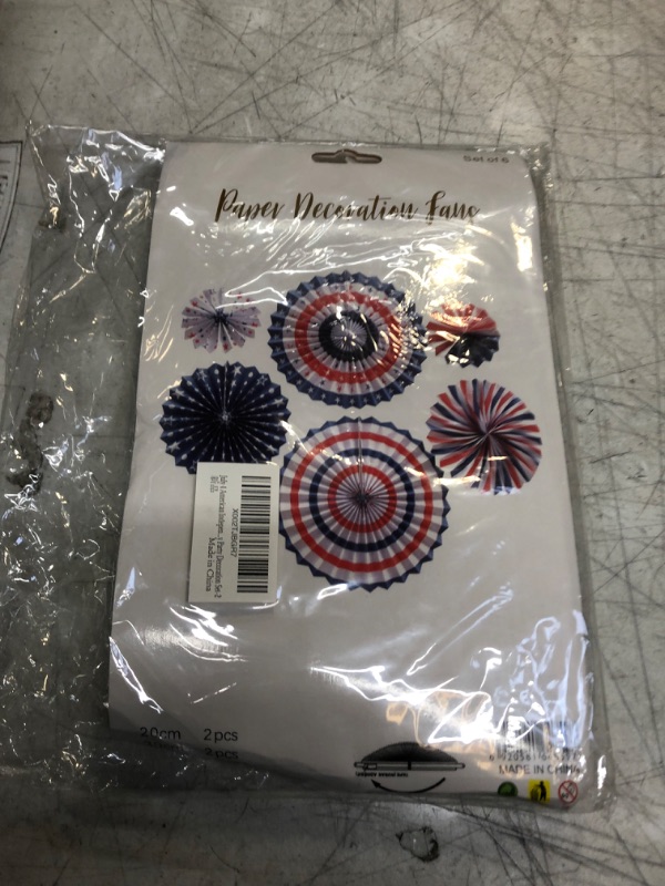 Photo 2 of 4th of July Balloon Decoration Kit, Independence Day Patriotic Decorations with Red Blue White Balloons, Star Foil Balloons, Paper Fans for Memorial Day, Independence Day, Labor Day, Veterans Day American Theme Party Decor Supplies Same Latex Balloons