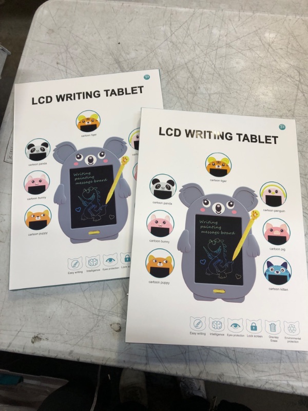 Photo 2 of Toy Works LCD Writing Tablet for Kids. 8.5" 2 Pack Doodle Drawing Board, Toddler Drawing Tablet Drawing Pad, Travel Size Tablet, Koala Bear and Panda Design.
