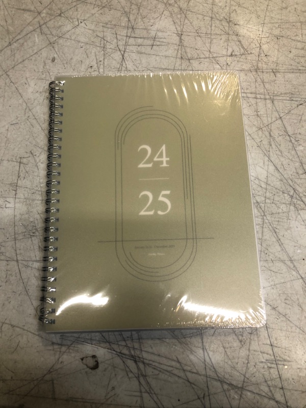 Photo 2 of Monthly Planner 2024-2025, Calendar 24 Months Planner with Flexible PVC Cover for Home,School and Office Work, 7" x 9", Jan 2024 - Dec 2025-Green Green-B5(2024-2025)