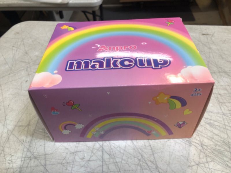 Photo 1 of Kids Makeup Kit for Girl, Washable Makeup Kit for Kids W/Mirror, Non Toxic Pretend Makeup for Little Girl,Princess Cosmetic Girls Toys, Valentines Day Gifts for Little Girls Age 3+ light Purple-36Pcs Kids Makeup Kit