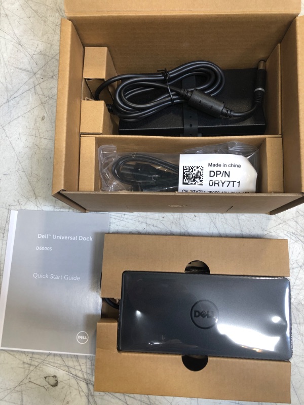 Photo 2 of Dell Universal Dock - D6000S, Equipped with USB-C/USB-A PowerShare Options, Connect Upto Three 4K Displays, LED Indicator, Black