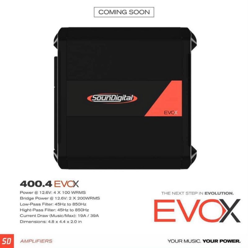 Photo 1 of ++PACKAGE SEALED++ SounDigital 400.4 EVOX SounDigital 400.4 X-series Amplifier

