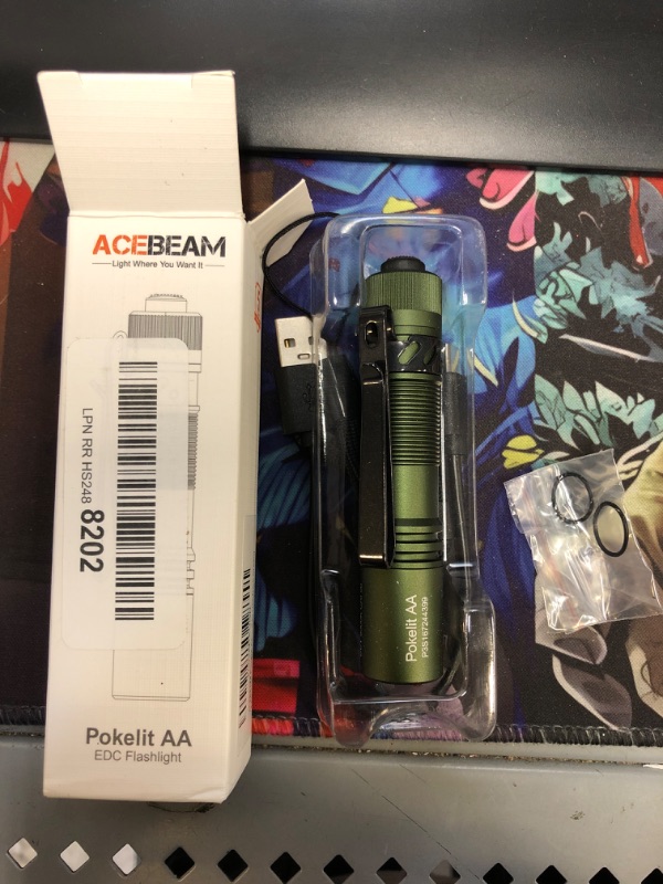 Photo 2 of ACEBEAM Pokelit AA Rechargeable Mini Flashlight with Clip, 550 High Lumens Pocket EDC Flashlight, Super Bright Small 90+ CRI Led for Camping,Hiking,Everyday Use(Dark Green)