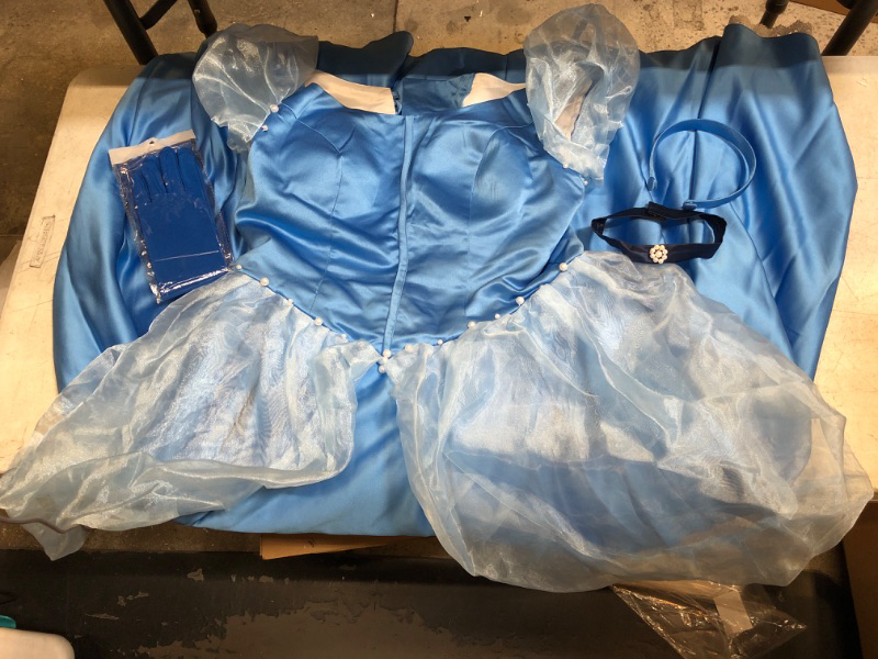 Photo 1 of CINDERELLA COSTUME WITH SOME ACCESSORIES FOR ADULTS - SIZE XL 