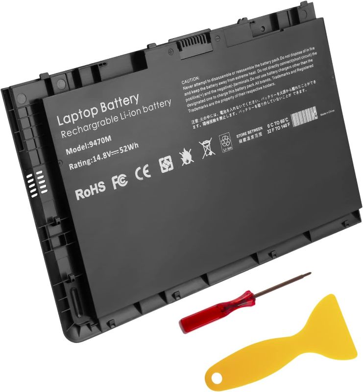 Photo 1 of New BT04XL 14.8V 52WH Notebook Battery for HP EliteBook Folio 9470 9470M 9480m Ultrabook BT04 BA06 HSTNN-IB3Z HSTNN-I10C 687945-001 H4Q47AA 687517-241 HSTNN-DB3Z 687517-171 BA06XL H4Q48AA