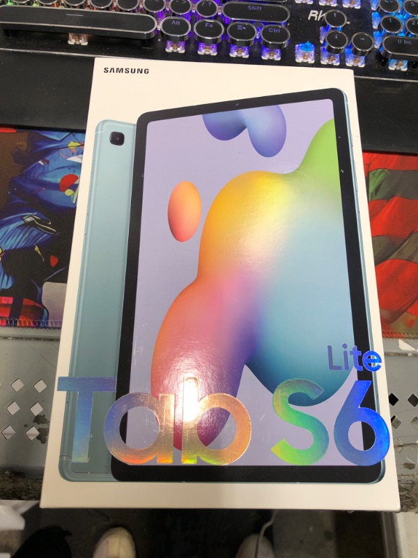 Photo 2 of SAMSUNG Galaxy Tab S6 Lite 10.4" 128GB Android Tablet, LCD Screen, S Pen Included, Slim Metal Design, AKG Dual Speakers, 8MP Rear Camera, Long Lasting Battery, US Version, 2022, Angora Blue 128GB Angora Blue